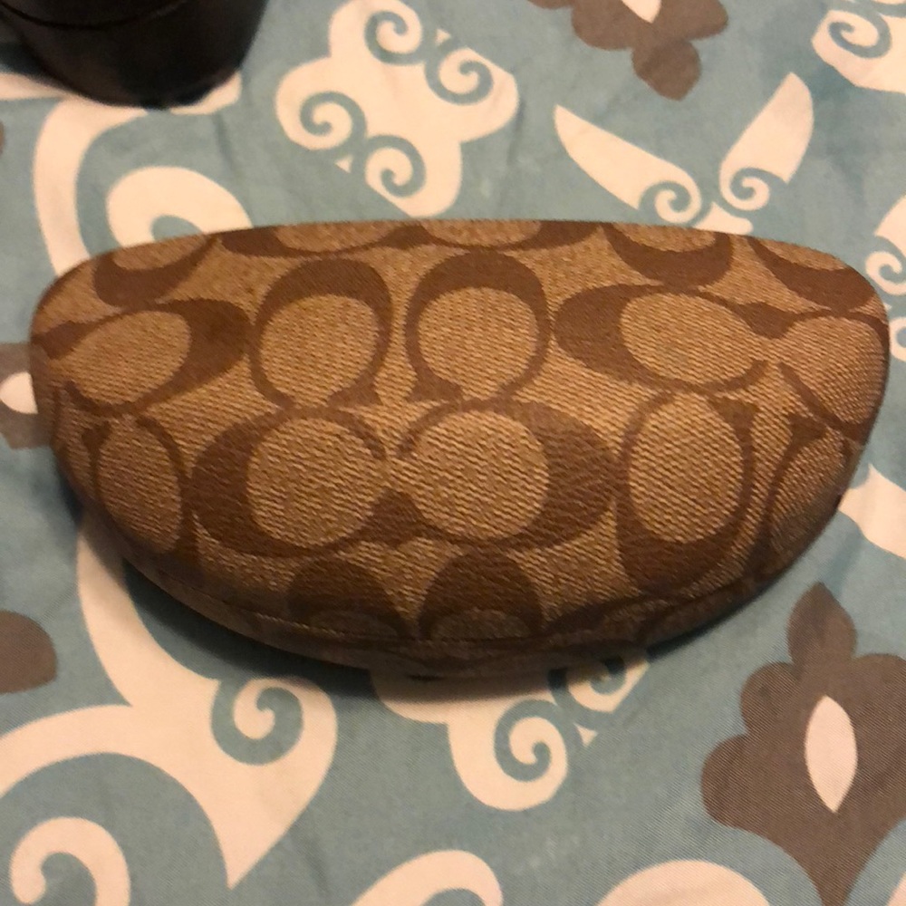 Coach black sunglass with case and wiper